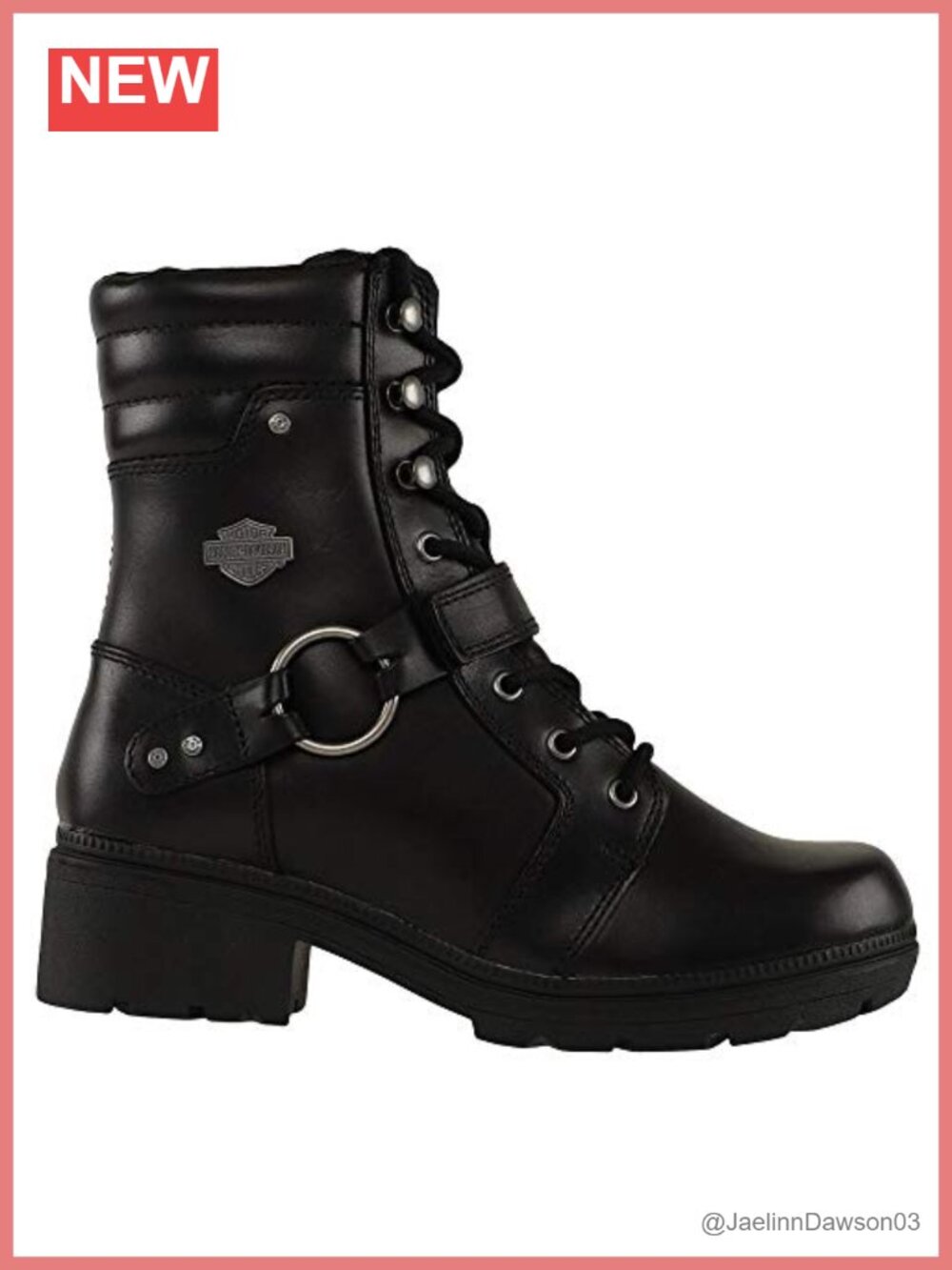 Harley-Davidson Tegan 6-Inch Leather Lace Harness Motorcycle Boots